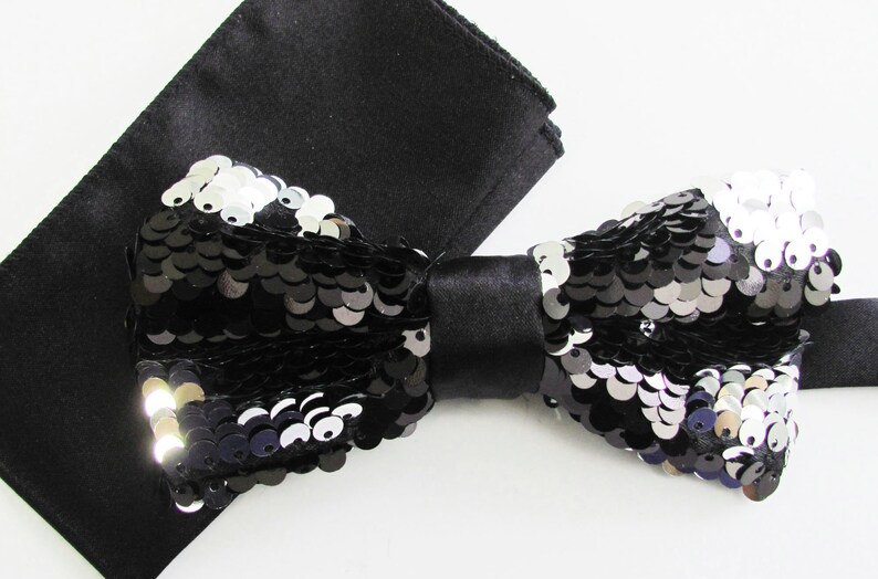 black and silver sequin