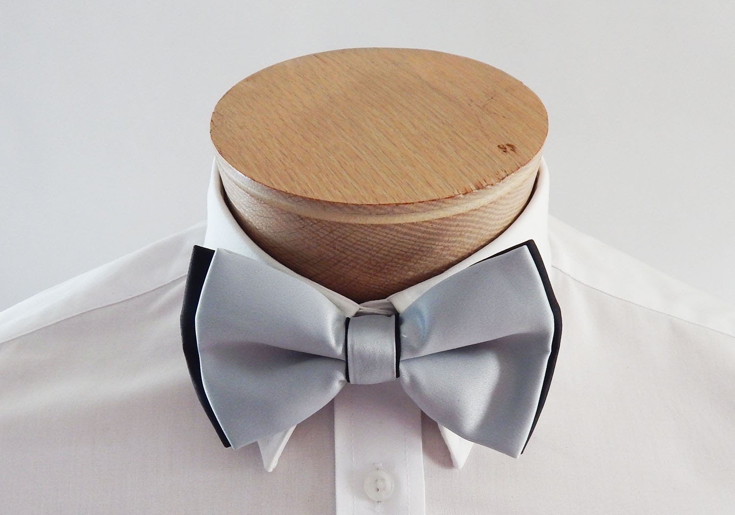 Mens Bow Tie Extra Fancy Two Colored Fabric Bow Tie With Etsy