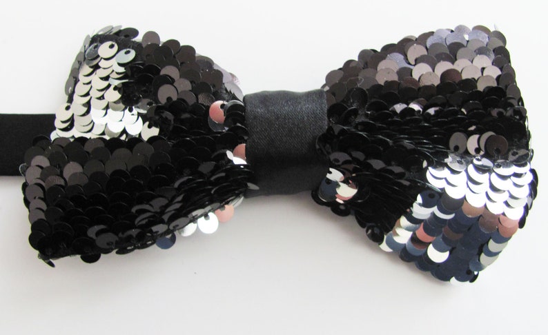 black and silver sequin