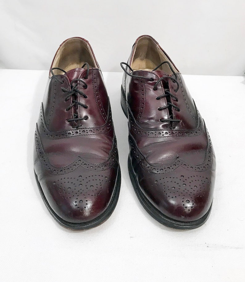 oxblood wingtip shoes