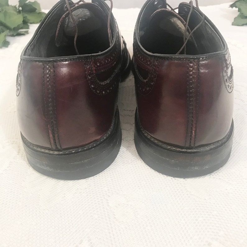 Vintage Hanover Oxblood Brogue Wingtip Men/'s Shoes