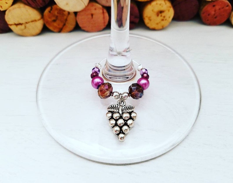 WINE GLASS CHARMS Bridal Shower Wine Charm Favors Wine Etsy