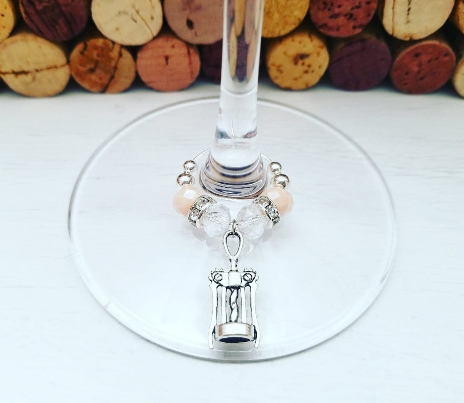 Wine Bridal Shower Favors WINE GLASS CHARMS Set of 6 Etsy