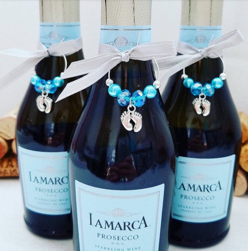 Pink Baby Shower Favors Girl Baby Feet WINE GLASS CHARMS Etsy