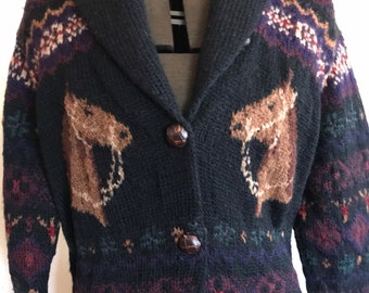 Lauren Ralph Lauren HAND KNIT カーディガン L Hand-Knit Ranch Cardigan