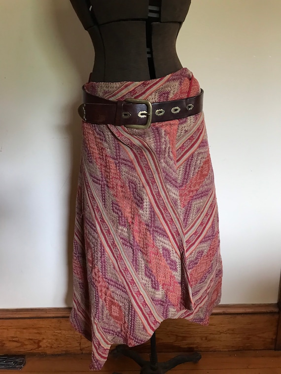 Ralph Lauren Tribal Skirt Indian Blanket Serape W… - image 1