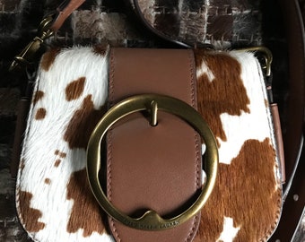 Vintage Ralph Lauren Bag Italy Hair Hide Purse Leather Cow Hide