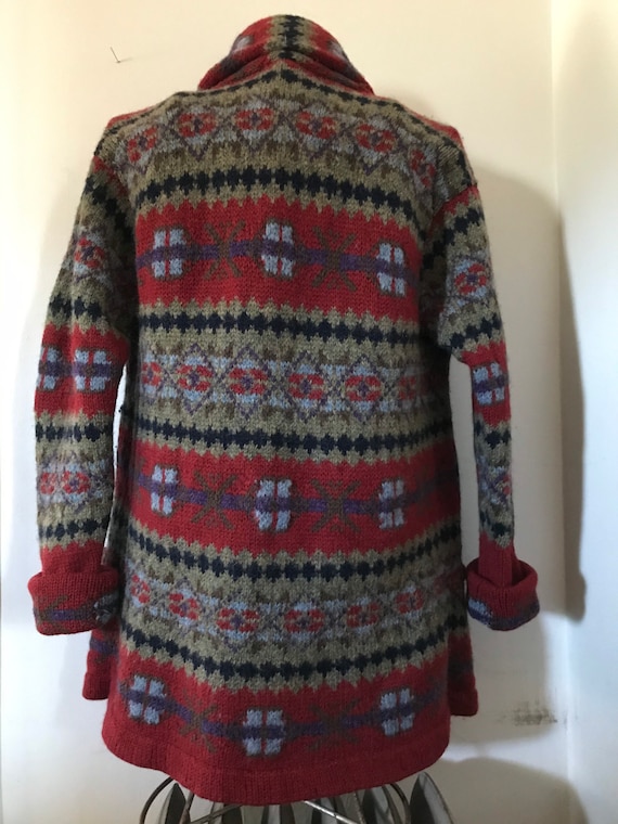 Ralph Lauren Sweater Coat Hand knit Wool Fair isl… - image 4