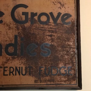 Antique Candy Sign Maple Fudge Sign Folk Art Sign Farm Sign Maple Grove ...