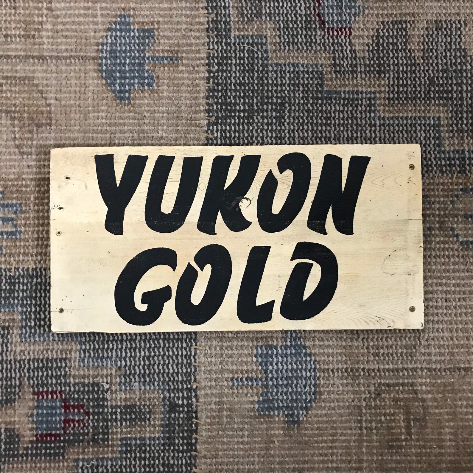 Rustic Potato Sign Antique Wood Sign Yukon Gold Potato Sign Folk Art Sign Farm Sign ...