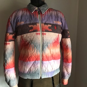 Vintage Ralph Lauren Indian Blanket Coat Beacon Jacket Robe