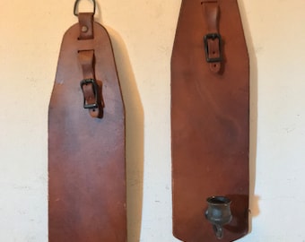 Antique French Sconces Mid Century French Sconces Jacques Adnet Style Leather Wall Sconces Equestrian Metal Harness