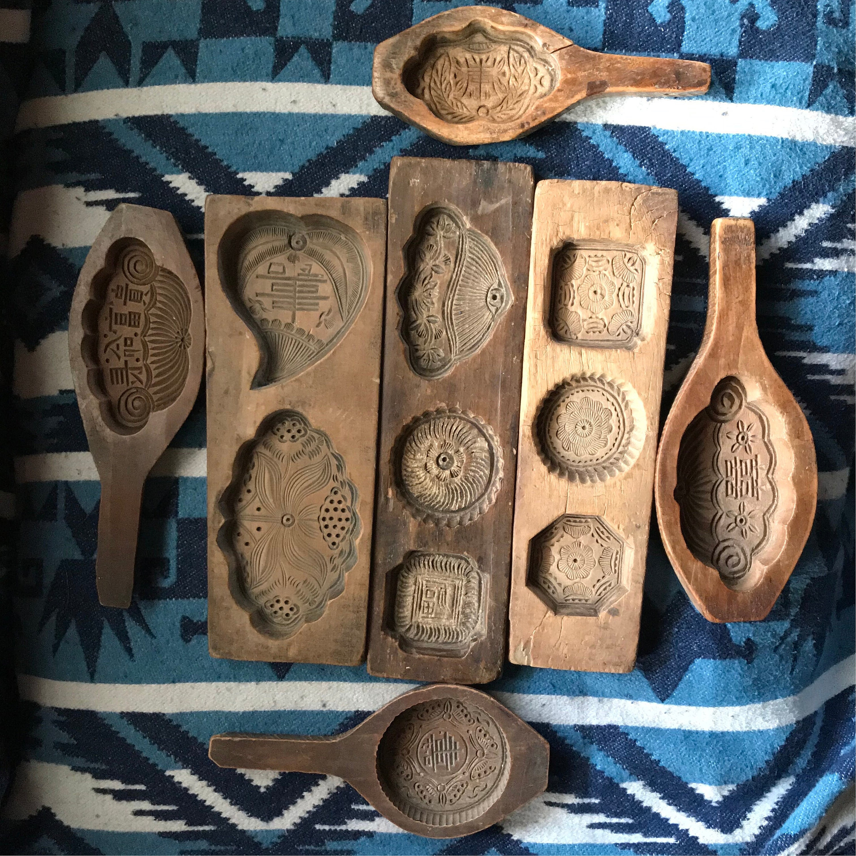 Antique Japanese Wooden Molds Japanese Rice Wood Molds
