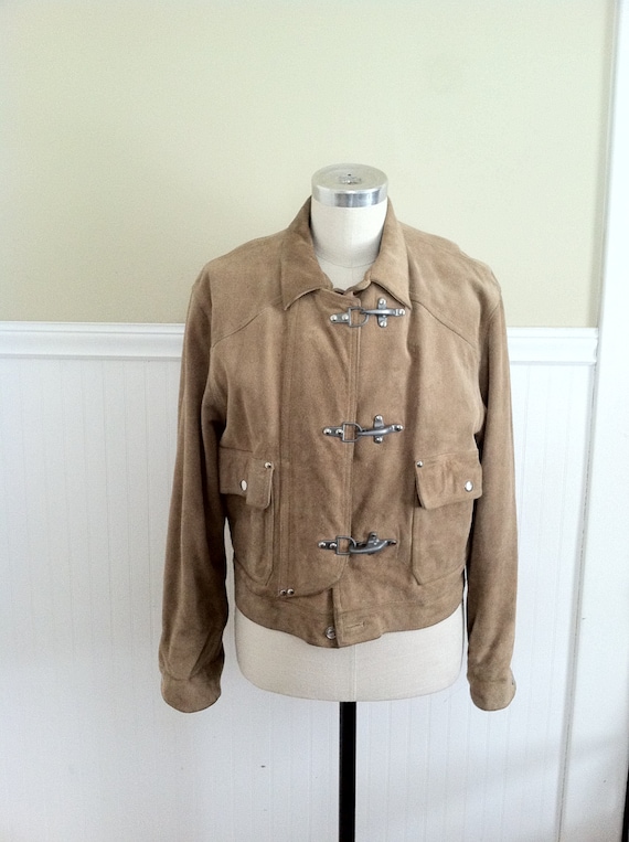 Rare Ralph Lauren Jacket Suede Jacket Polo Coat M… - image 1