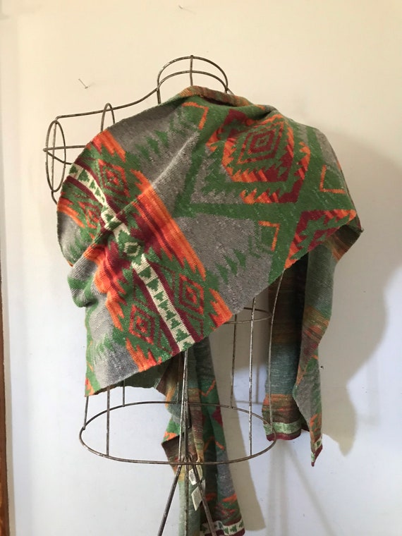 Ralph Lauren Beacon Scarf Serape Scarf Shawl Azte… - image 6