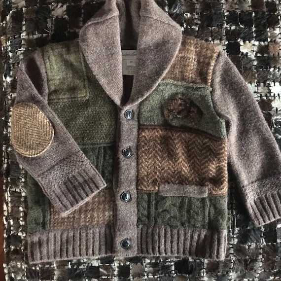 Ralph Lauren Patchwork Sweater Baby Sweater Shawl