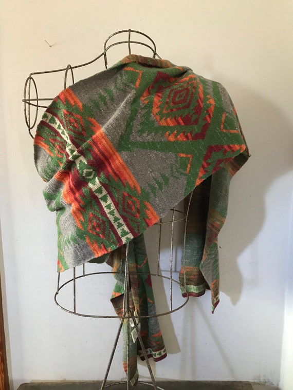 Ralph Lauren Beacon Scarf Serape Scarf Shawl Azte… - image 4