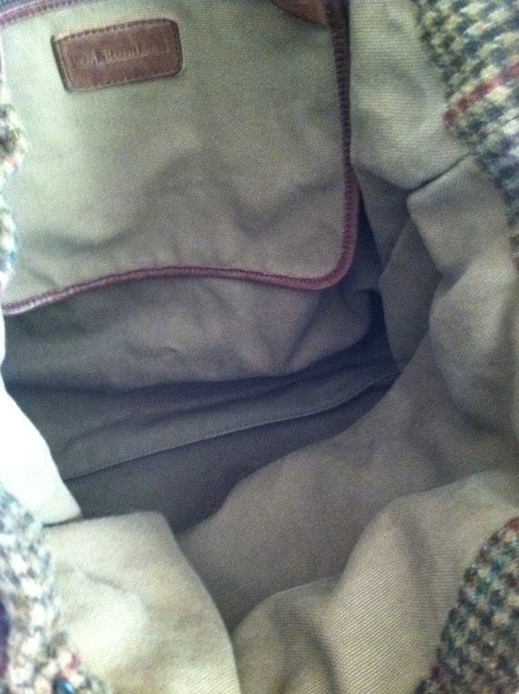 Vintage Ralph Lauren Bag Tote Bag Wool Patchwork … - image 4