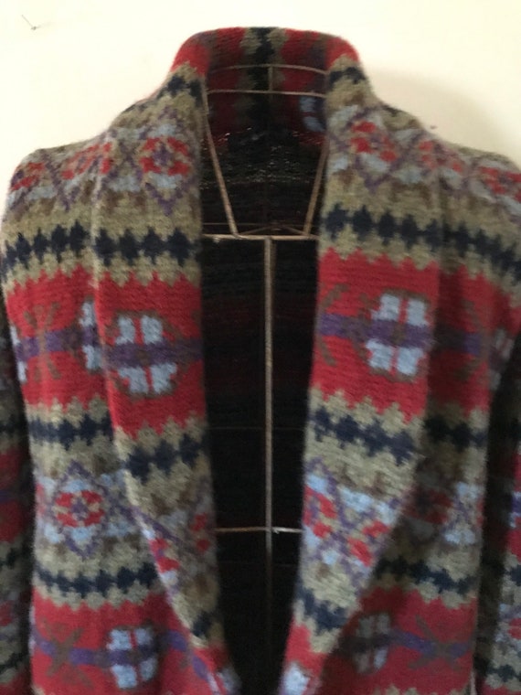 Ralph Lauren Sweater Coat Hand knit Wool Fair isl… - image 2