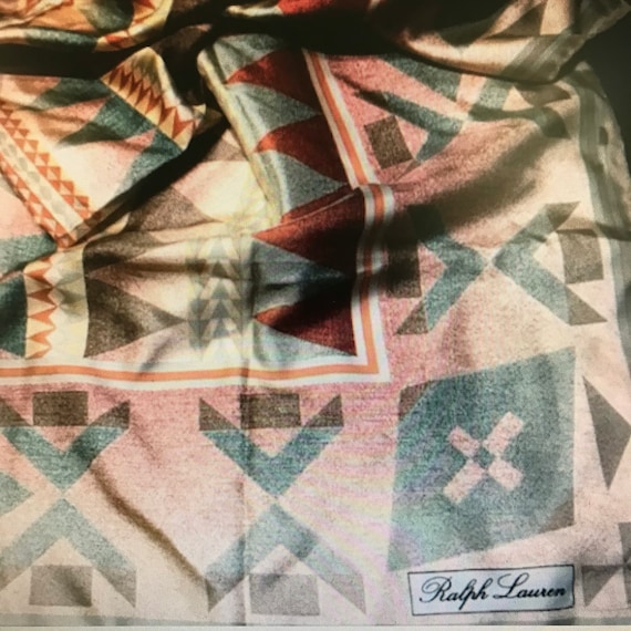 Ralph Lauren Scarf Southwestern Silk Scarf Native