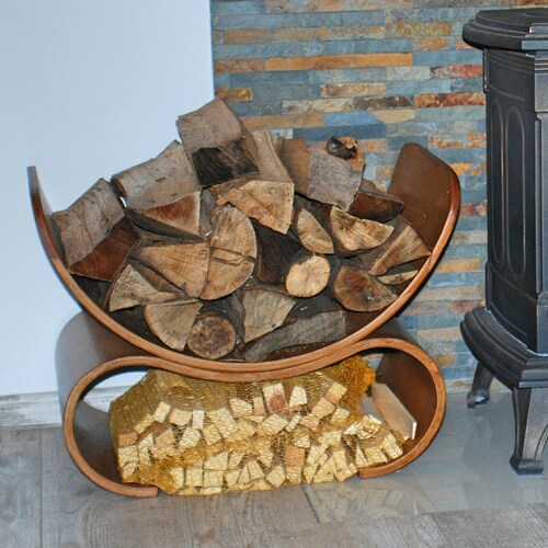 Firewood Holder Bent Plywood // Firewood Rack // Firewood Etsy