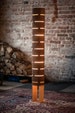 Floor lamp #2 from bent plywood with natural wood texture