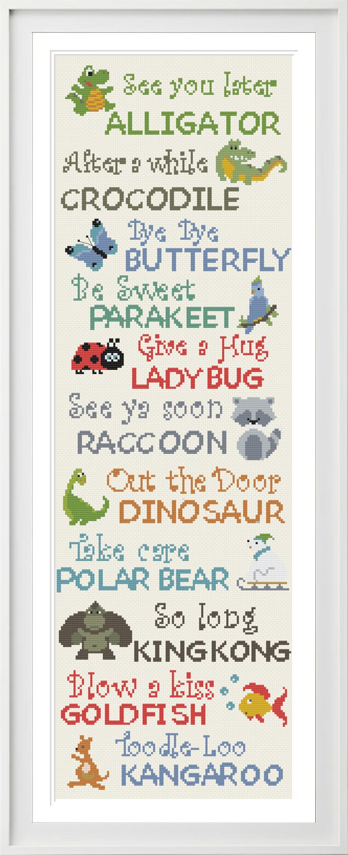 Cross Stitch Pattern See You Later Alligator Animal Kids - Etsy