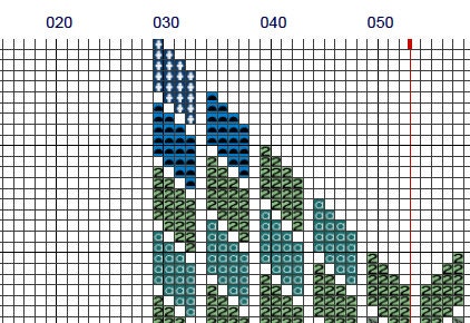 Knitter Cross Stitch Pattern  Modern geometric cross stitch - Ysolda