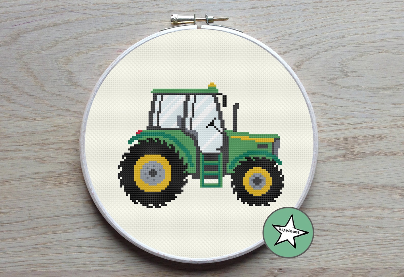 Cross Stitch Pattern Tractor Modern Cross Stitch PDF Etsy