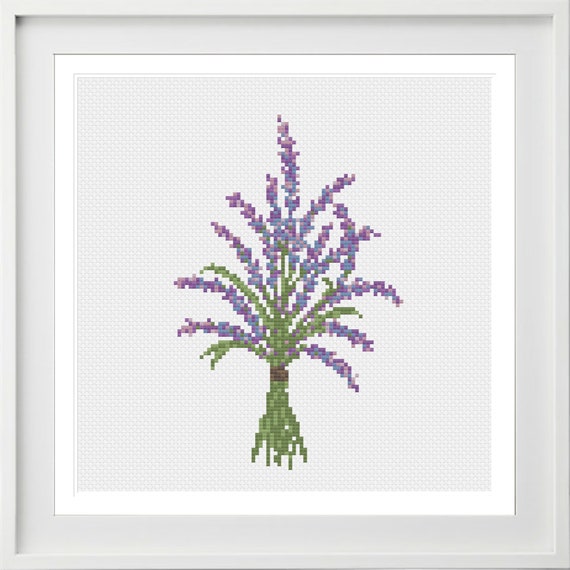 Lavender Bunny: Free Printable Counted Cross Stitch Pattern – Stitch Wit