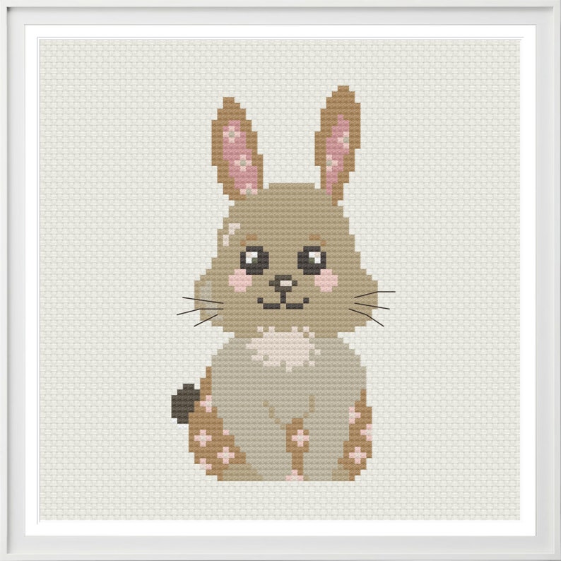 Cross Stitch Pattern Bunny Modern Cross Stitch PDF Etsy