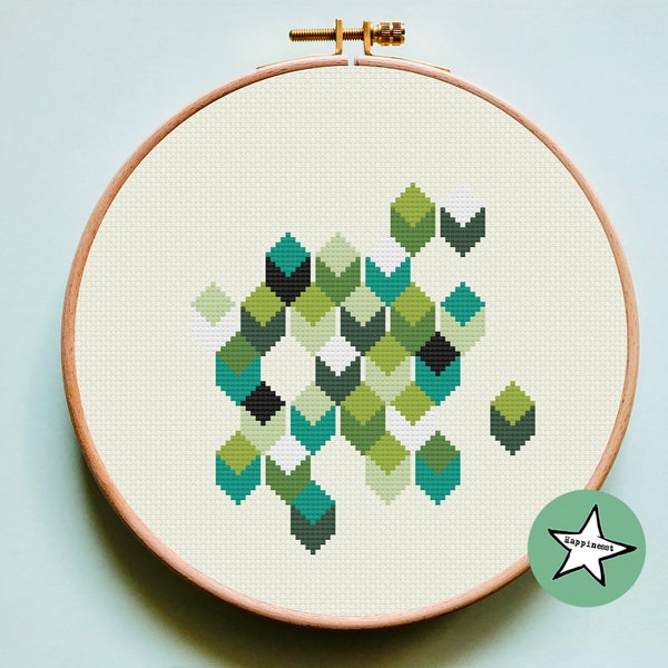 modern cross stitch pattern, geometric, PDF pattern ** instant download**