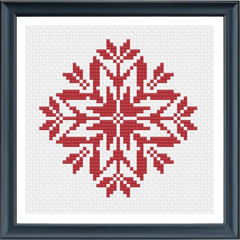 Christmas Cross Stitch Pattern Mini Snowflakes Set of 6 - Etsy