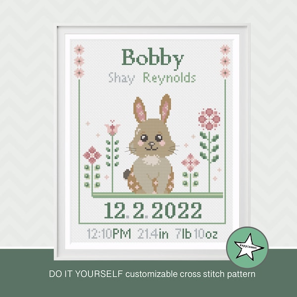 Bunny Cross Stitch Etsy