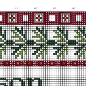 Christmas stocking cross stitch pattern truck, DIY customizable with name, Christmas decoration, PDF, instant download image 5