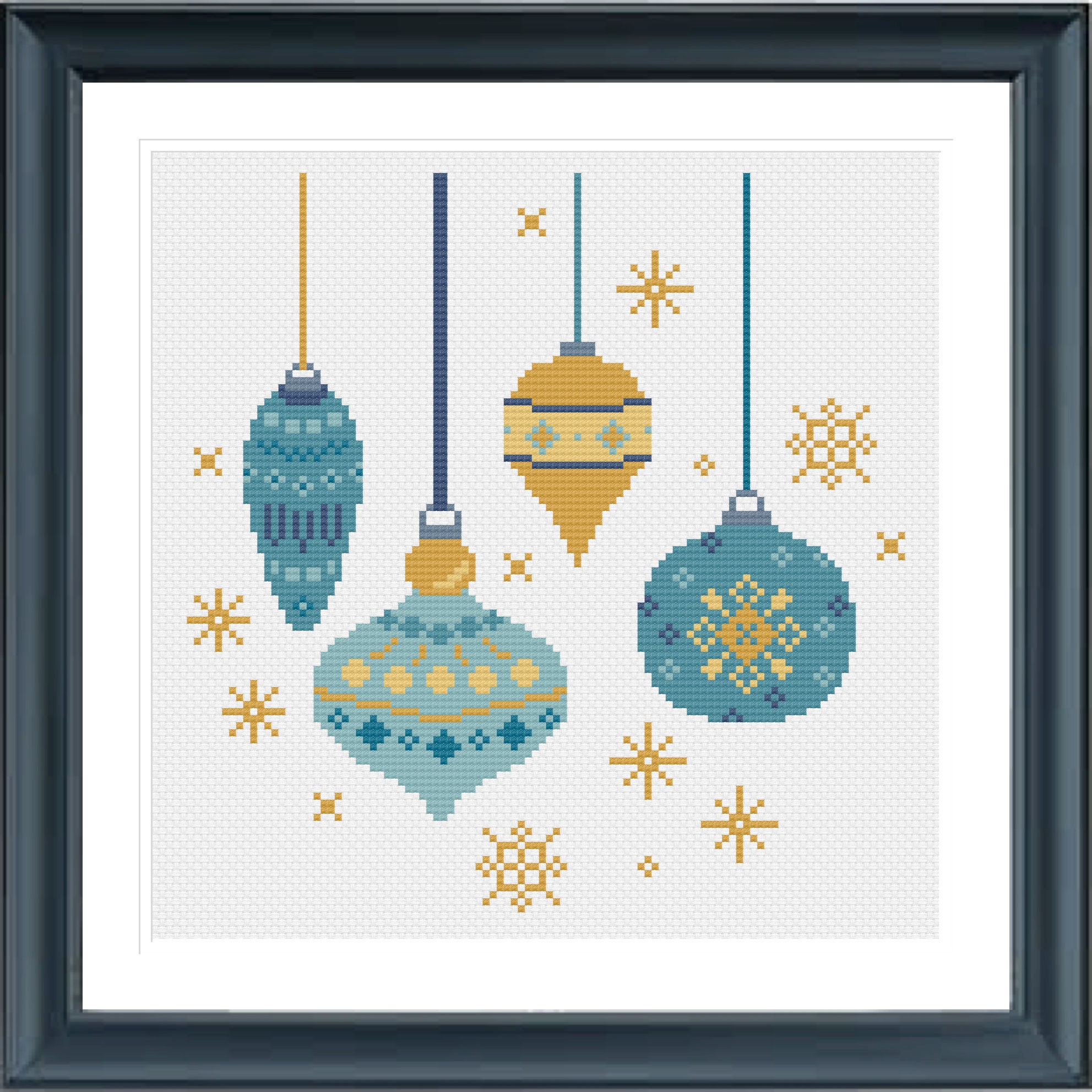Christmas Cross Stitch Pattern Christmas Baubles Modern Etsy