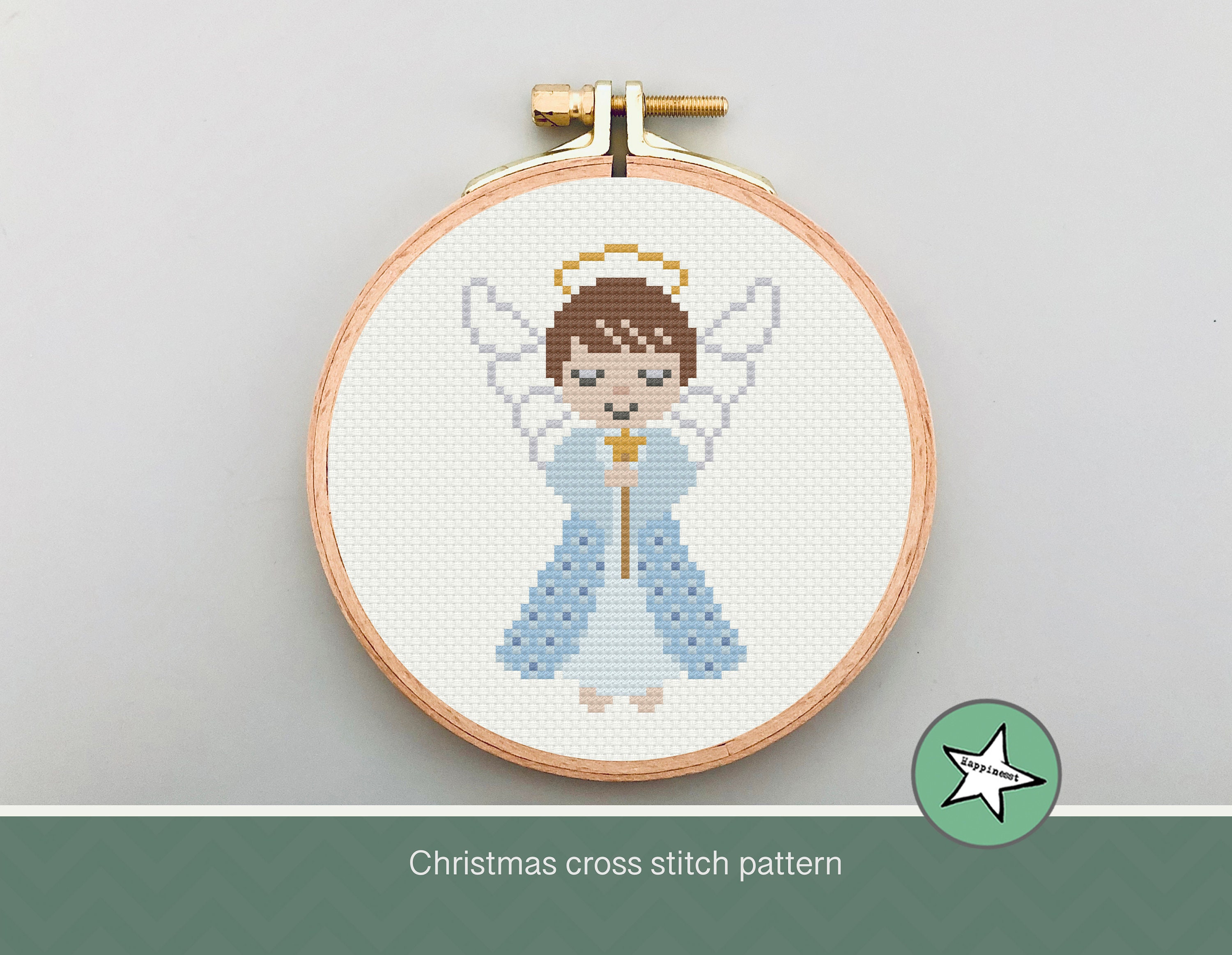 Christmas Ornament Cross Stitch Pattern Angel Small - Etsy