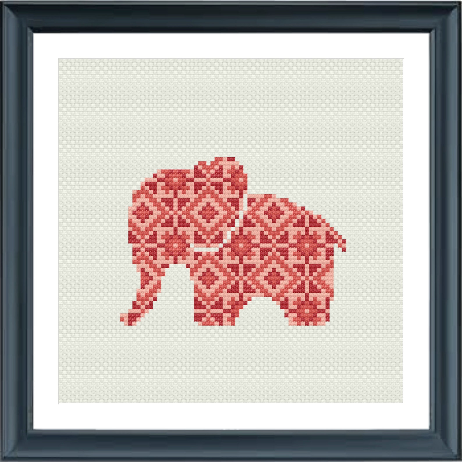 Cross Stitch Pattern Elephant Elephant Silhouette Folk Art - Etsy