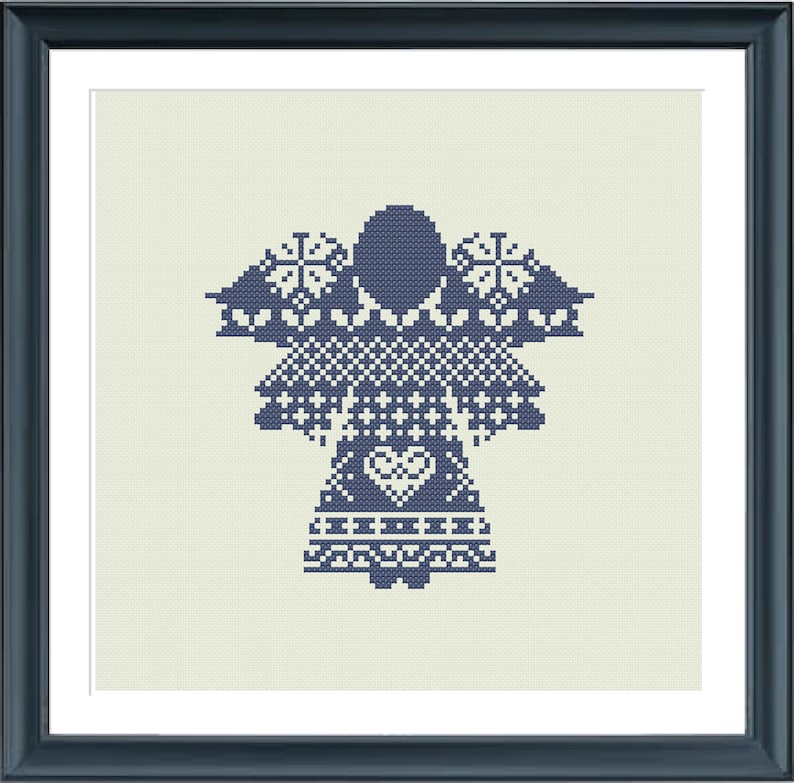 Christmas Cross Stitch Pattern Christmas Angel Nordic Angel Etsy