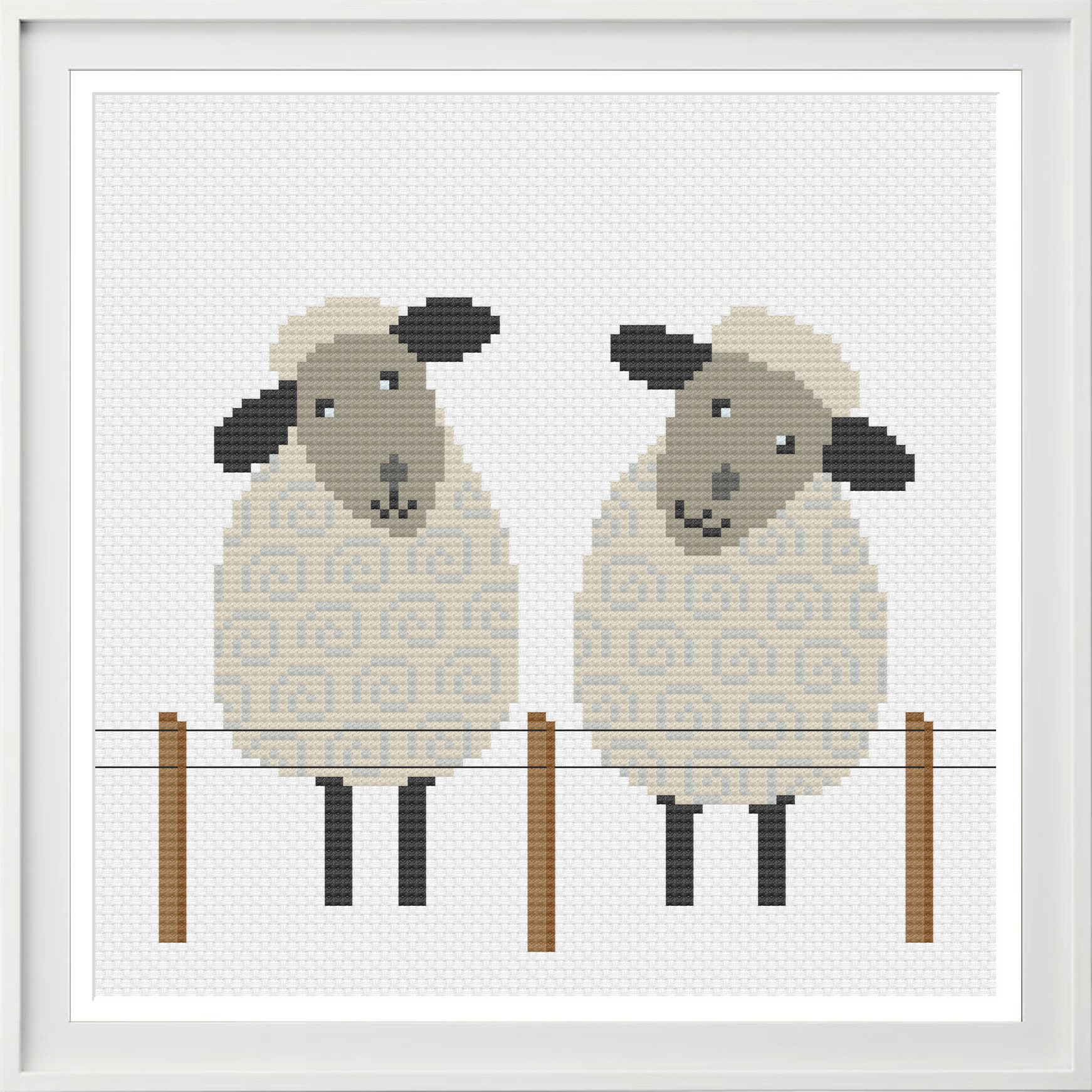 Cross stitch pattern sheep modern cross stitch nature PDF | Etsy