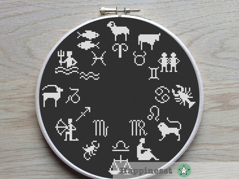 Cross stitch pattern zodiac zodiac sampler constellation Etsy