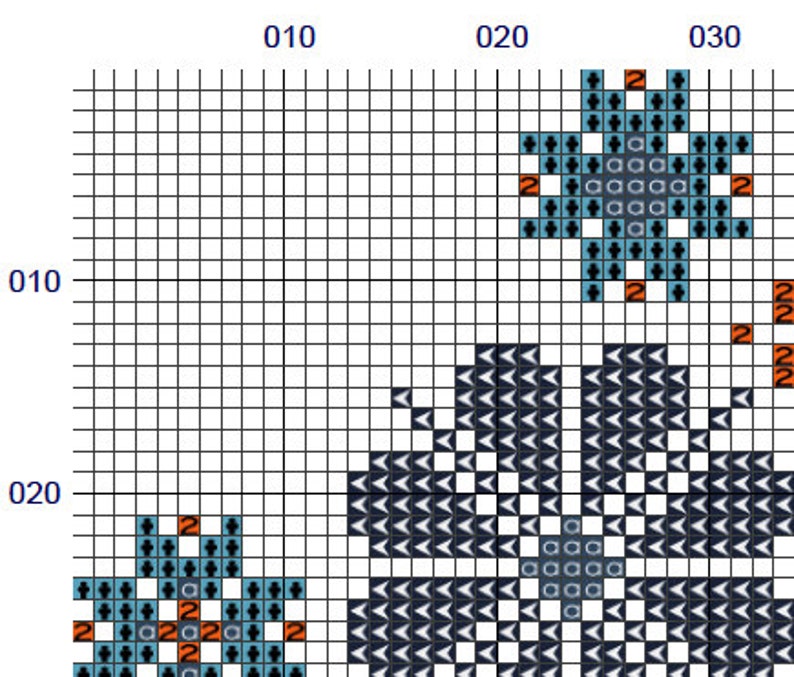Modern Cross Stitch Pattern Geometric Snowflake Ornament PDF Etsy
