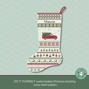 Mini Stockings - printed cross stitch Christmas pattern — Satsuma Street