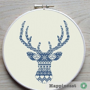 Knitter Cross Stitch Pattern  Modern geometric cross stitch - Ysolda