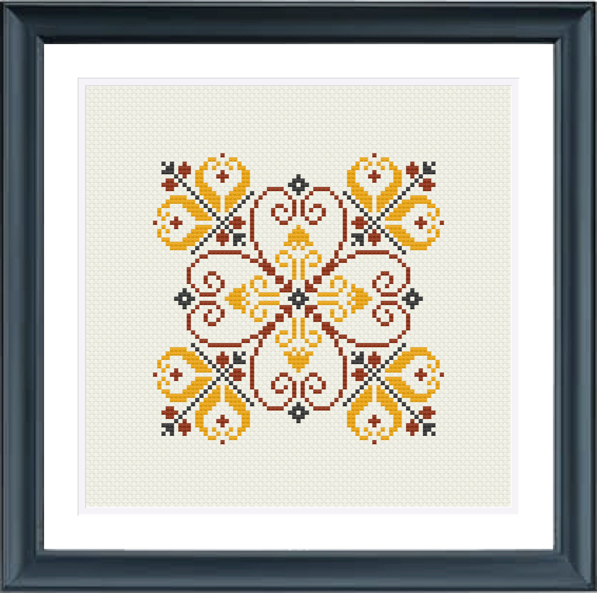 Modern cross stitch pattern geometric potugese ornament PDF Etsy