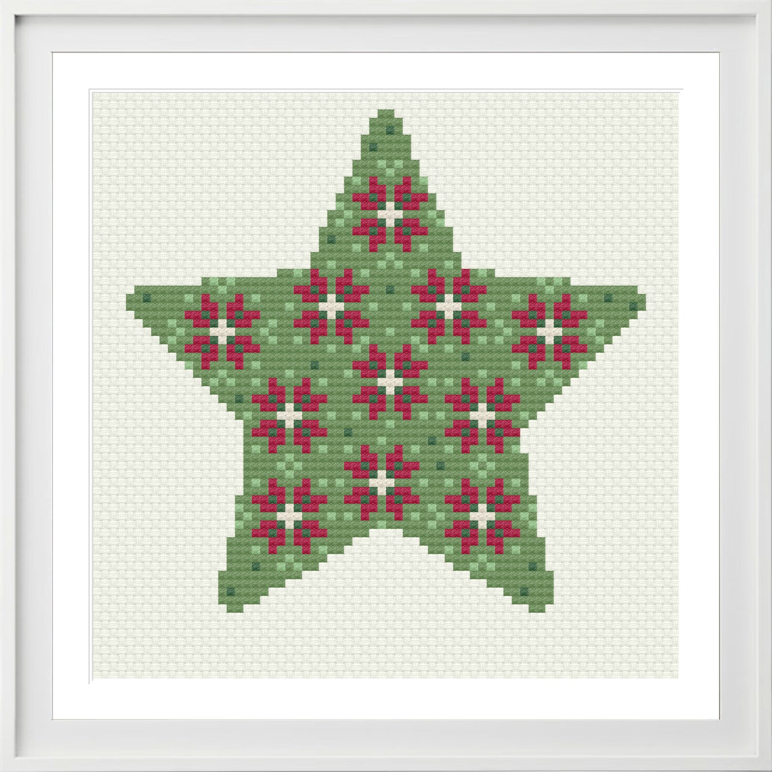 Christmas Cross Stitch Pattern Star Ornaments Set of 3 - Etsy UK