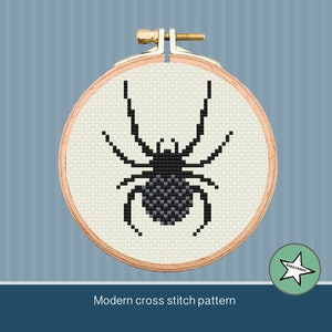 Cross stitch pattern spider, chevron spider, modern cross stitch, PDF,  ** instant download**