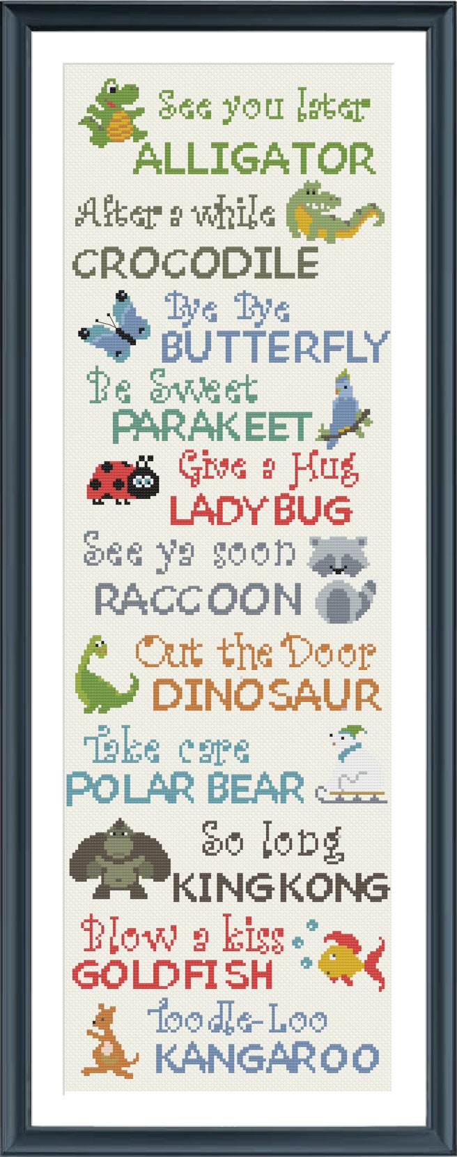 Cross Stitch Pattern See You Later Alligator Animal Kids - Etsy