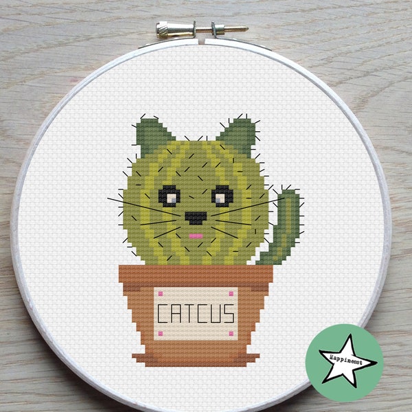 modern cross stitch pattern catcus, pun, cactus pun , PDF,  ** instant download**