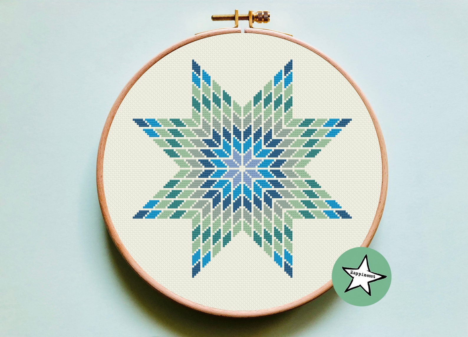 Geometric Cross Stitch Pattern Star Modern Cross Stitch PDF Etsy Canada